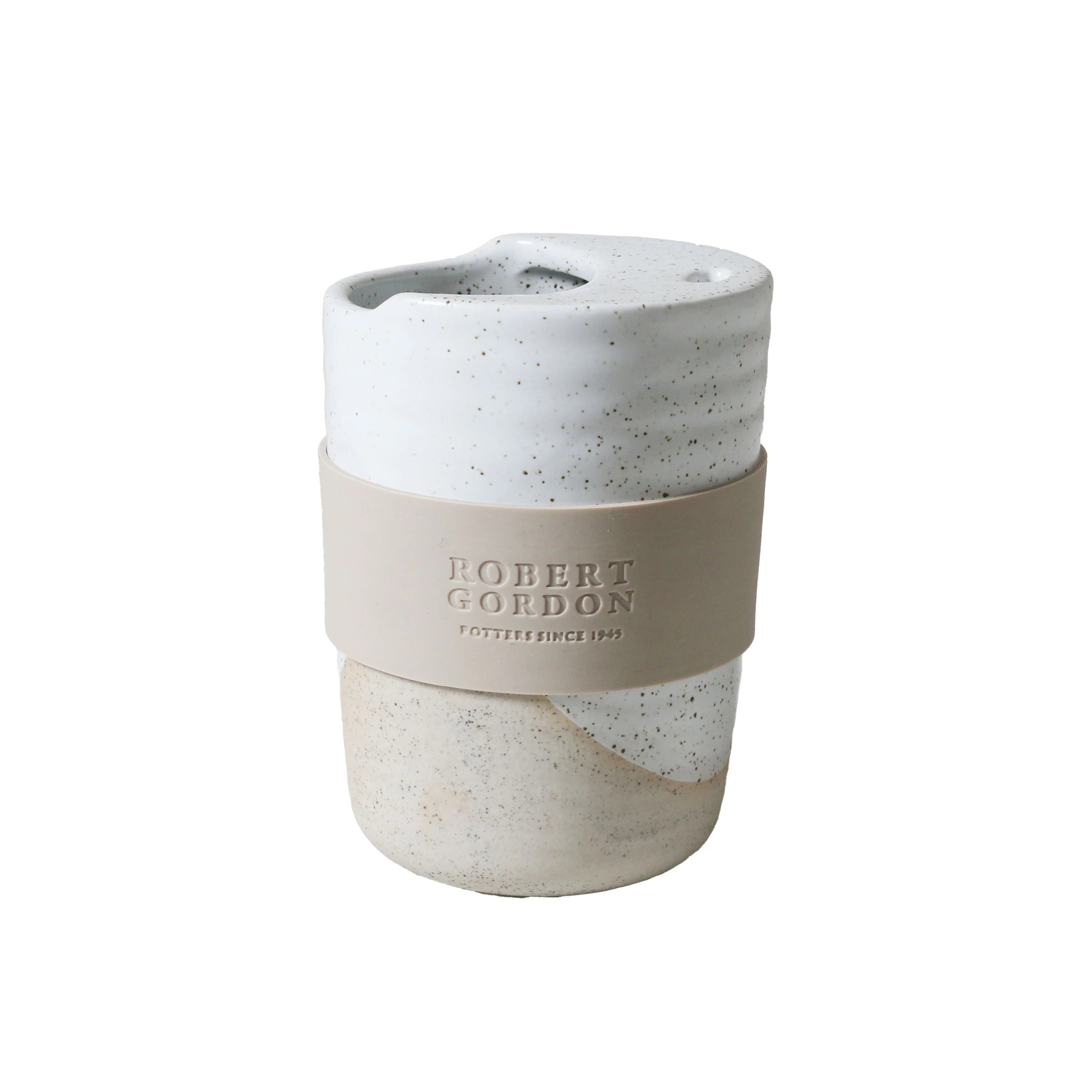350ml Travel Mug in White Speckle / The Wanderer