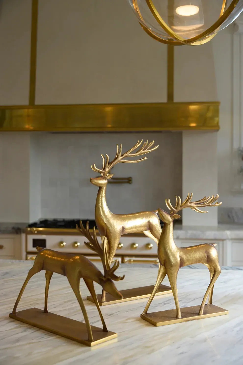 17.5cm Metallic Metal Reindeer-Christmas-Holly & Ivy-The Bay Room