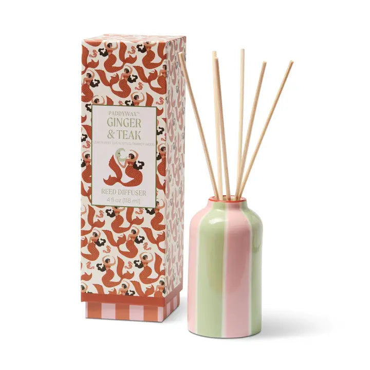 A Dopo 118ml Handpainted Diffuser - Ginger & Teak