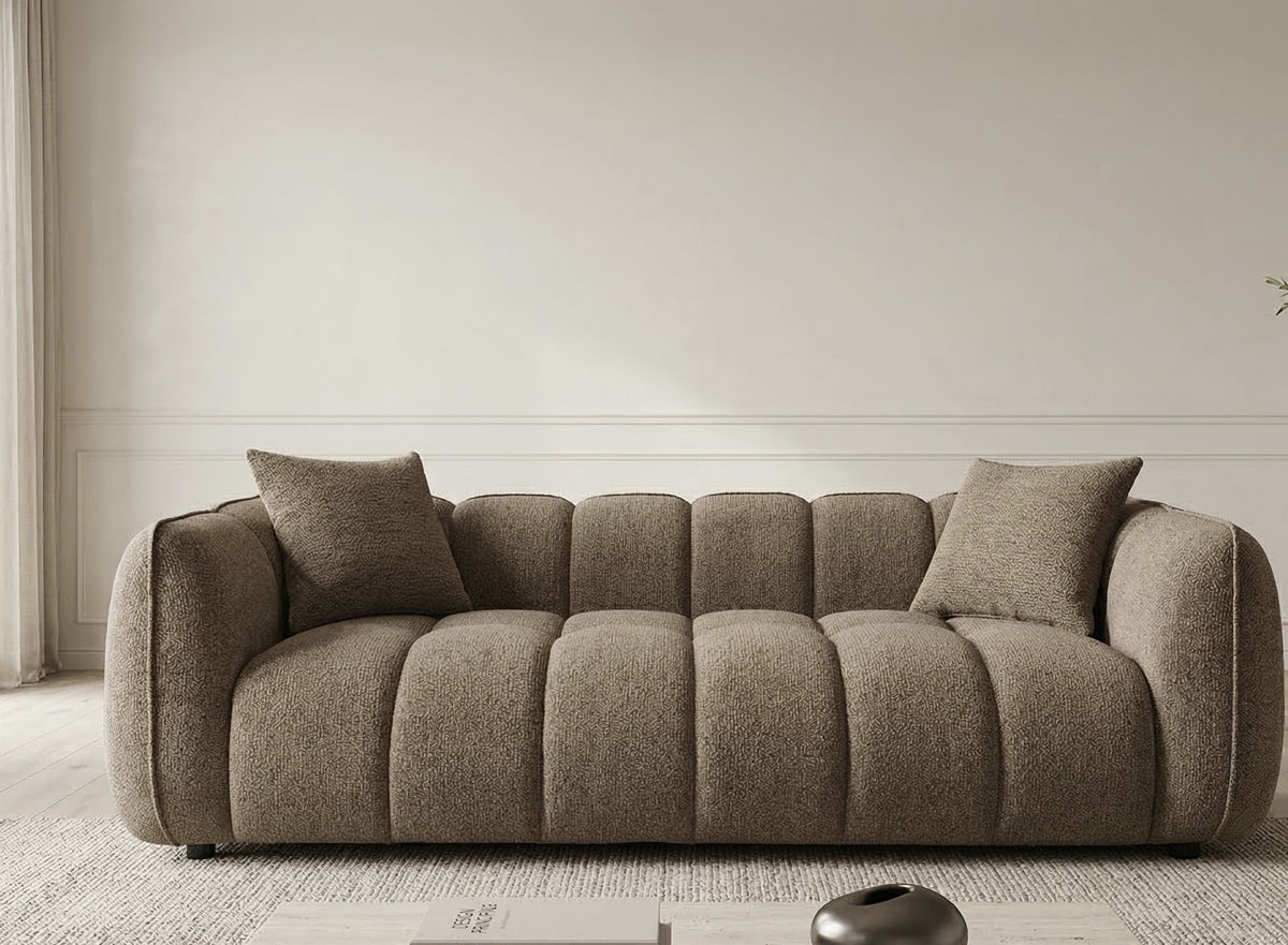229cm Vienna 3 Seat Sofa - Mocha Fleck-Furniture-Robert Mark-The Bay Room