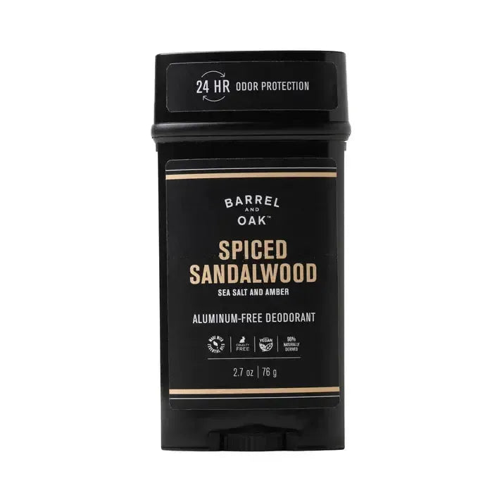 24-Hour Deodorant 76g - Spiced Sandalwood-Beauty & Well-Being-Barrel & Oak-The Bay Room