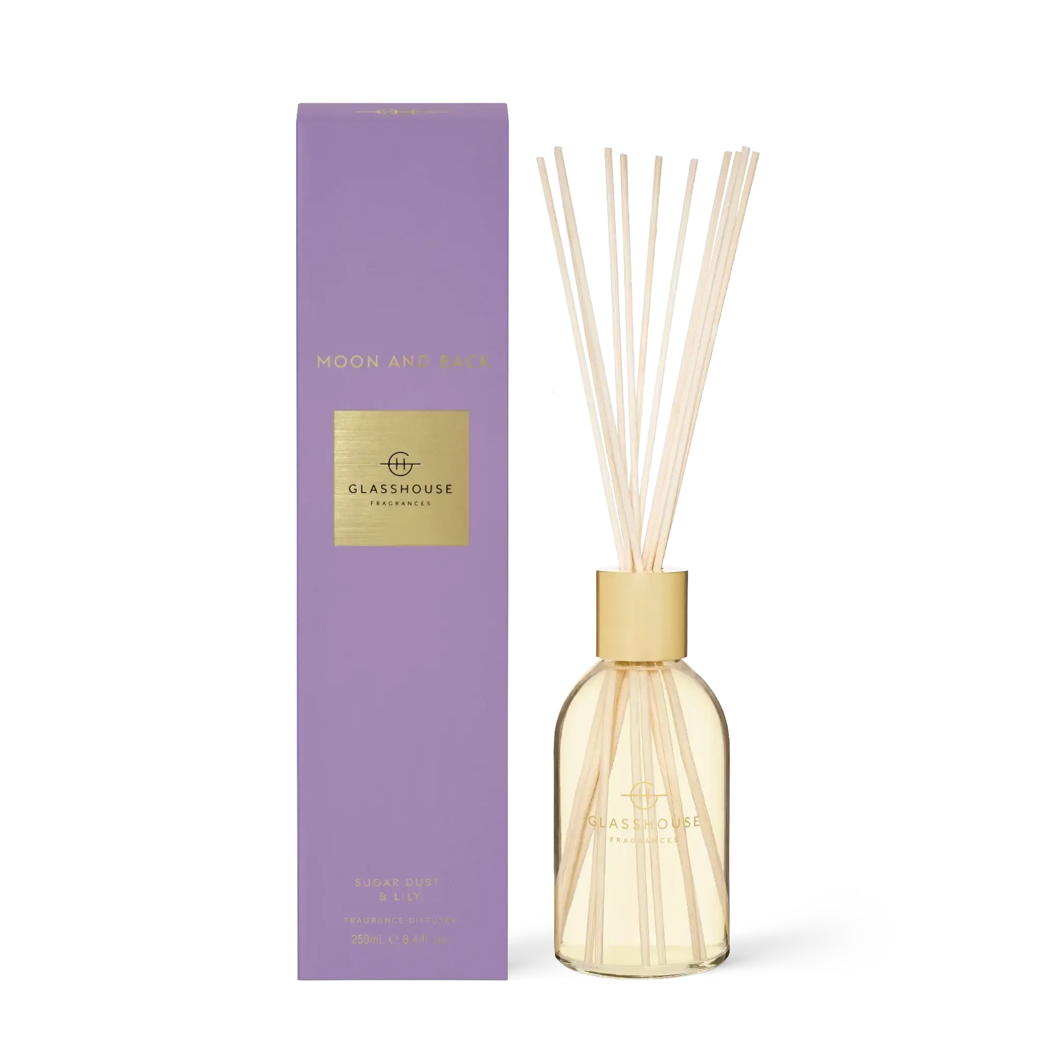250mL Fragrance Diffuser - Asst Fragrances-Candles & Fragrances-Glasshouse-Moon and Back-The Bay Room