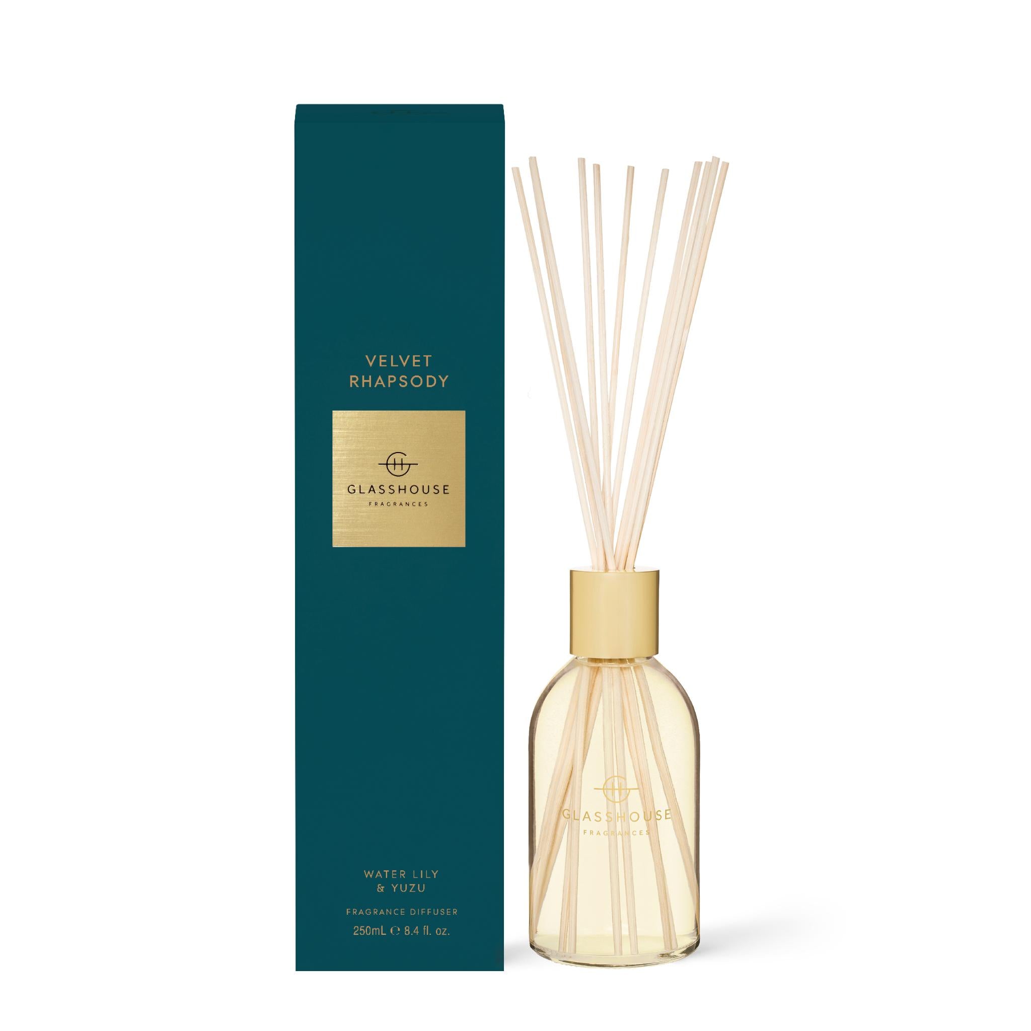 250mL Fragrance Diffuser - Asst Fragrances-Candles & Fragrances-Glasshouse-Velvet Rhapsody-The Bay Room