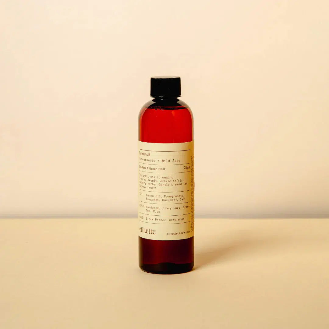 250ml Eco Reed Diffuser Refill - Asst Fragrances-Candles & Fragrances-Etikette-Eumundi-The Bay Room