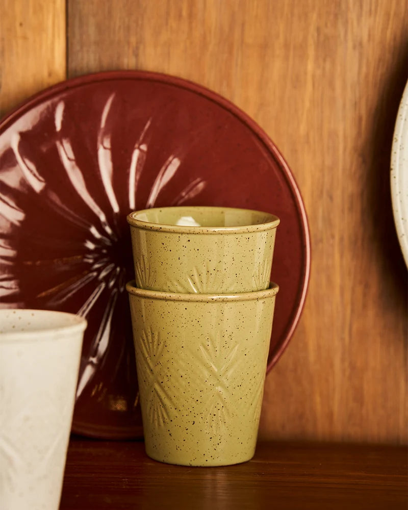 2pc Latte Mug in Peppercorn / Hardware Lane