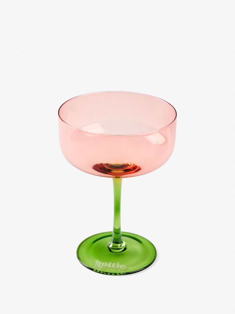 2pce Coupe Glass Set Sunnie Pink-Dining & Entertaining-Hottie-The Bay Room