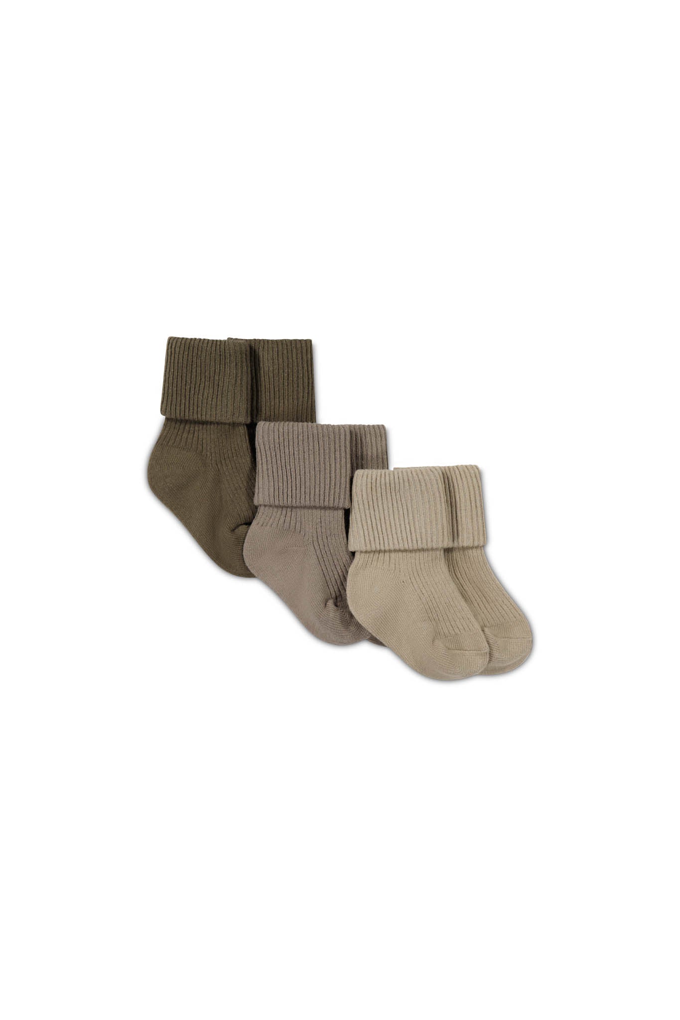 3 Pack Rib Sock - Bear/Greige/Feather Gray-Shoes & Socks-Jamie Kay-The Bay Room