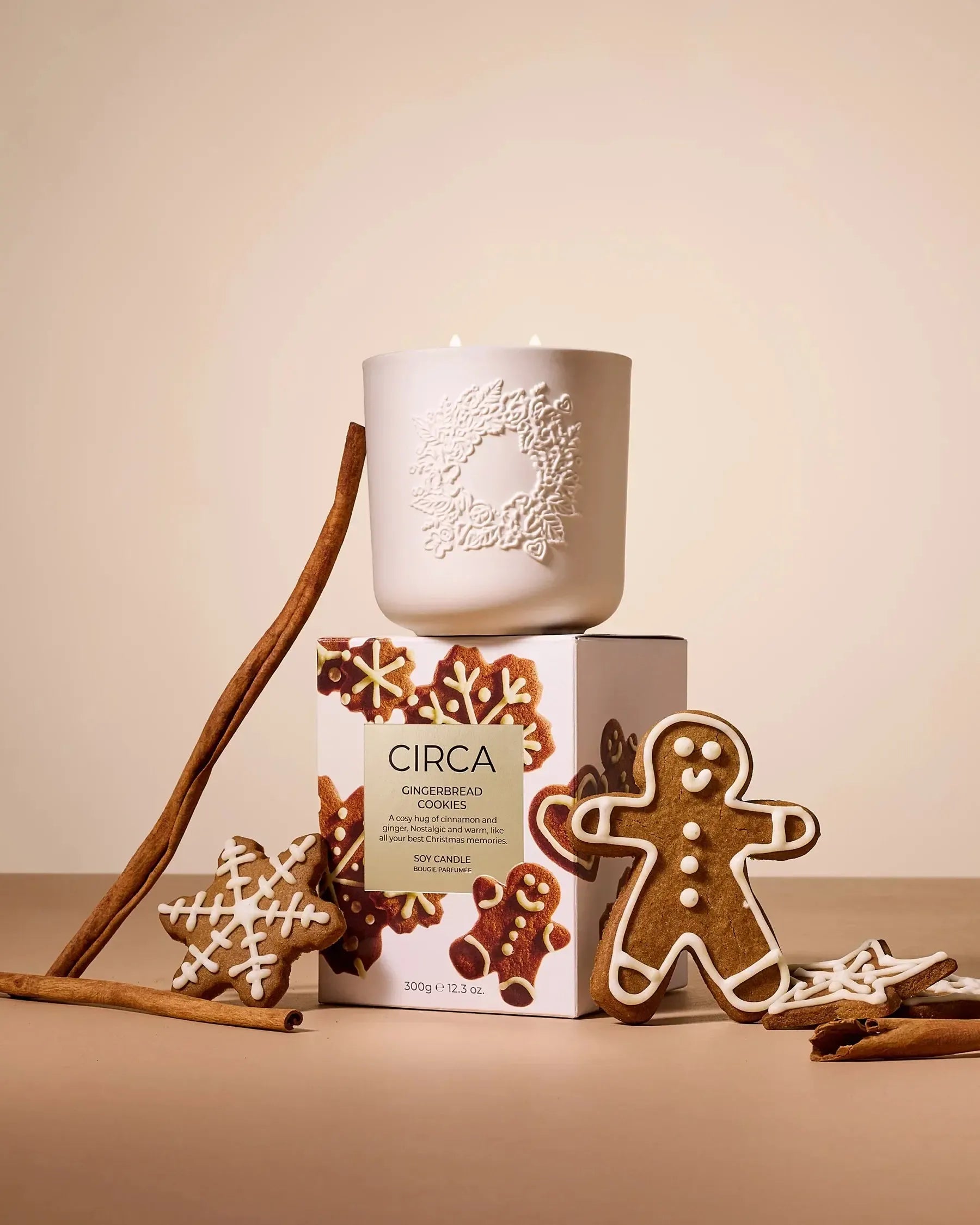 300g Candle - Gingerbread Cookies-Christmas-Circa-The Bay Room