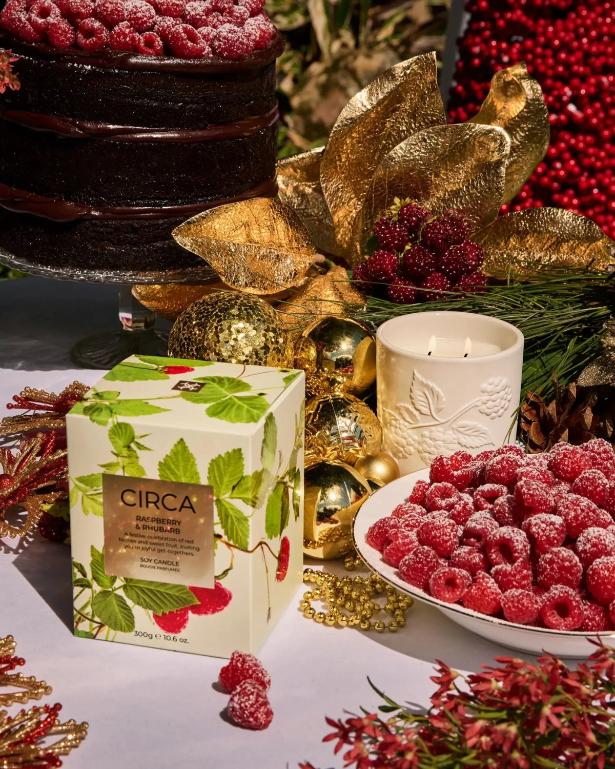 300g Candle - Raspberry & Rhubarb-Christmas-Circa-The Bay Room