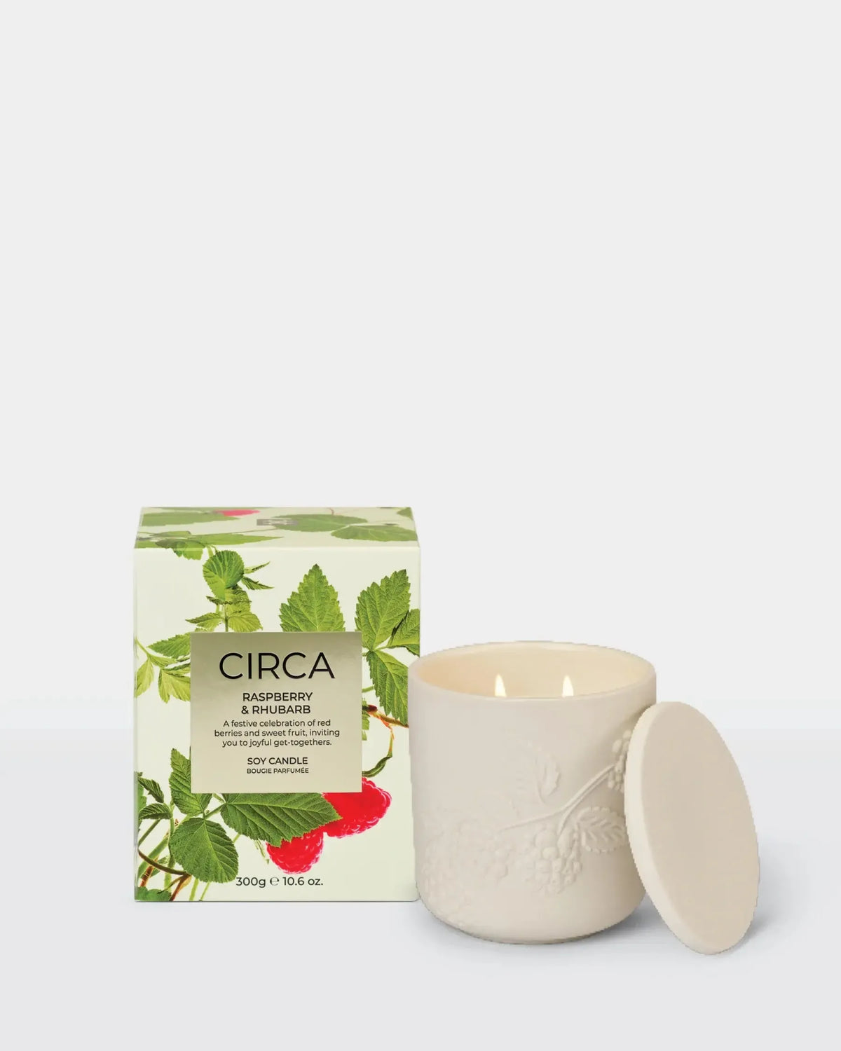300g Candle - Raspberry & Rhubarb-Christmas-Circa-The Bay Room