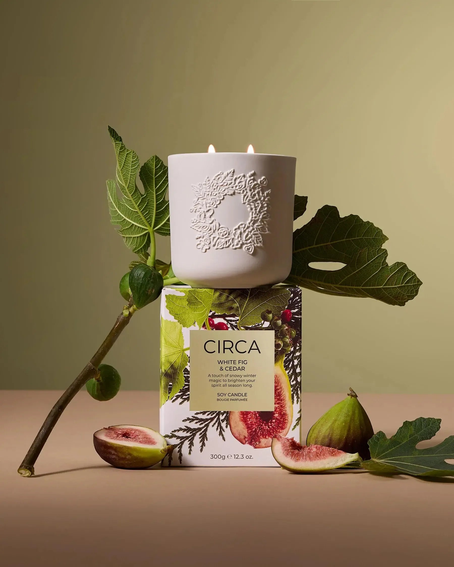 300g Candle - White Fig & Cedar-Christmas-Circa-The Bay Room