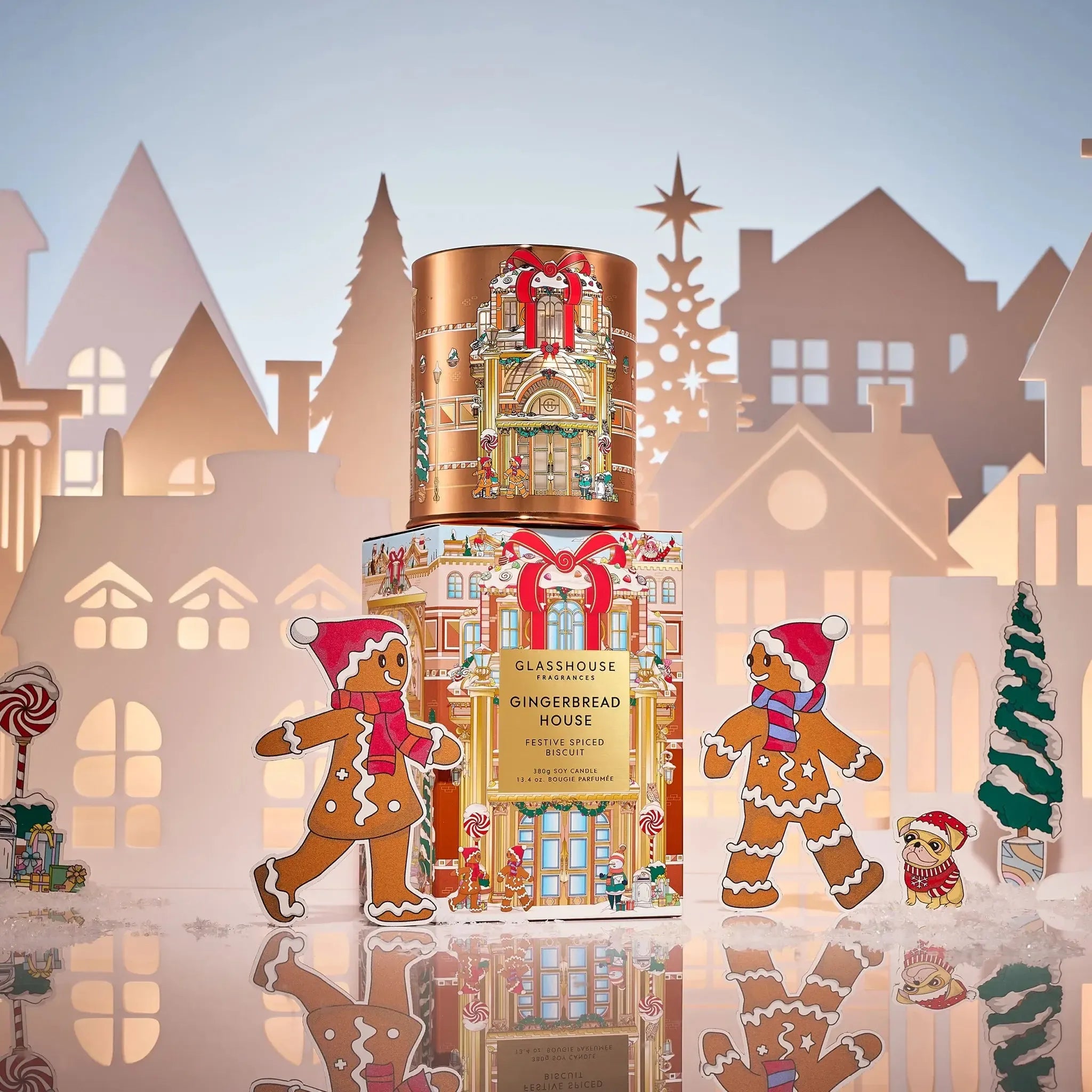 380g Candle - Gingerbread House-Christmas-Glasshouse-The Bay Room