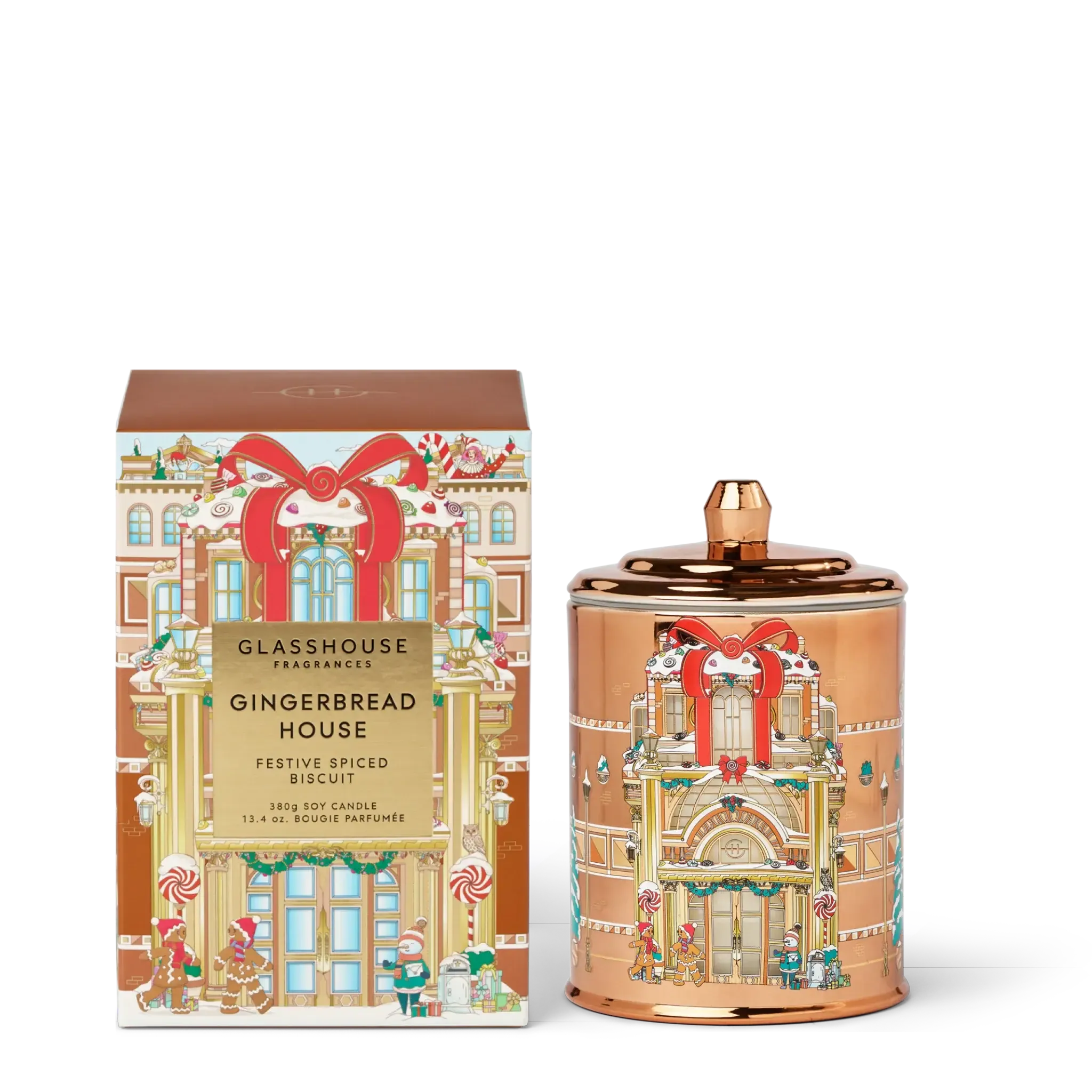 380g Candle - Gingerbread House-Christmas-Glasshouse-The Bay Room