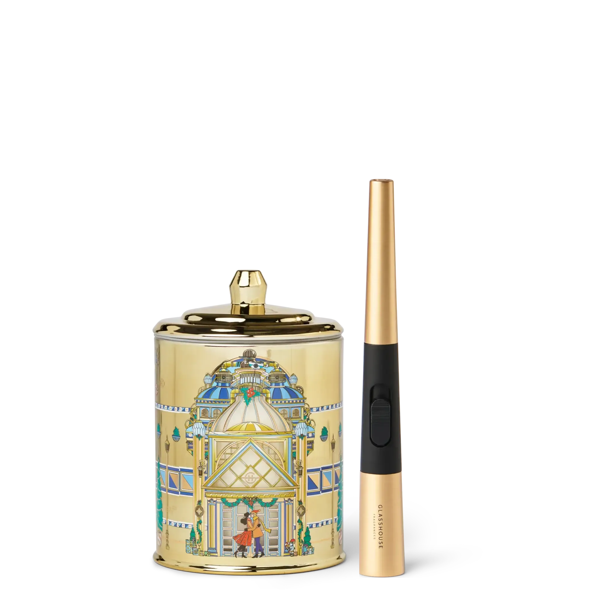 380g Candle & USB Lighter - Candle & Care Gift Set - Midnight In Milan-Candles & Fragrances-Glasshouse-The Bay Room