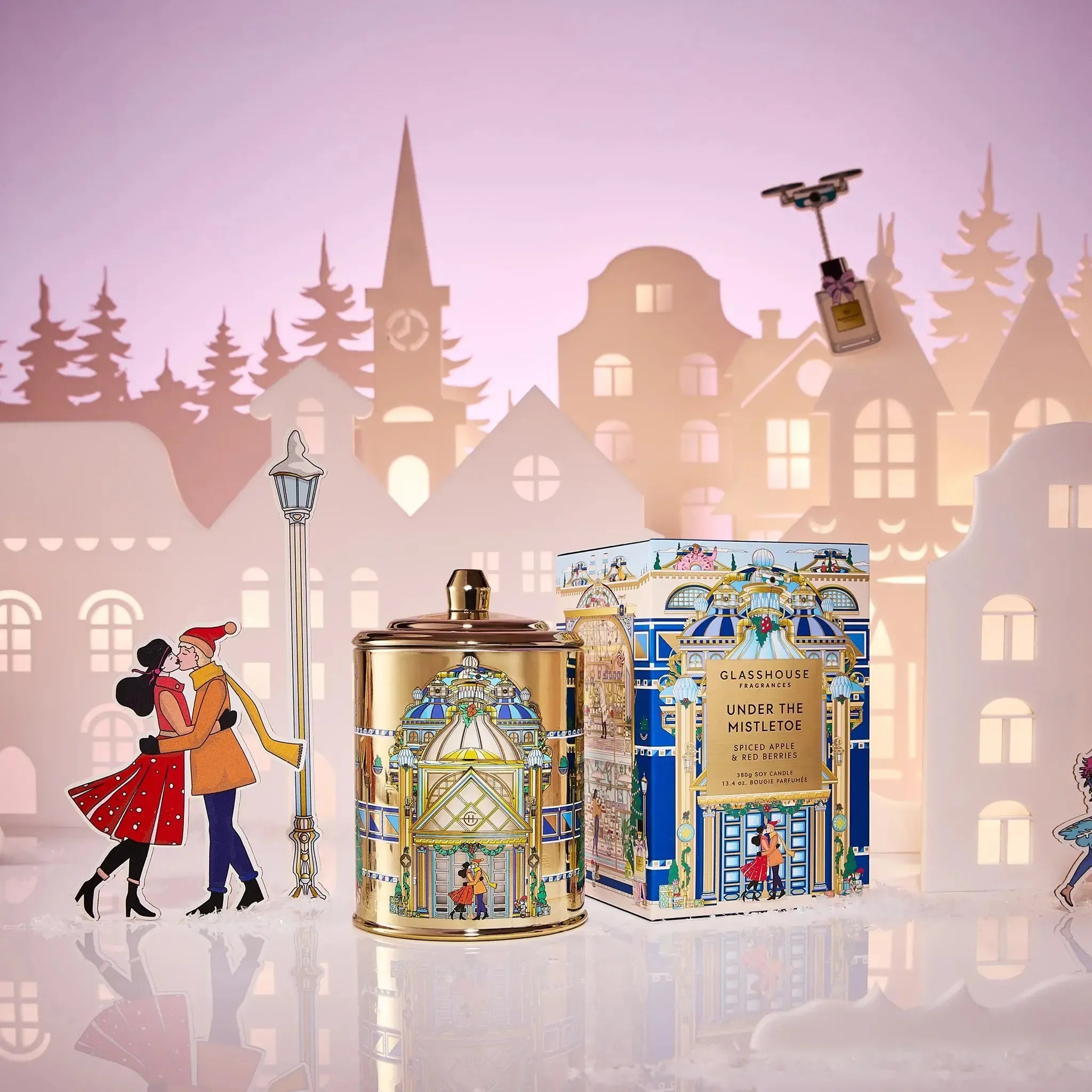 380g Candle - Under The Mistletoe-Christmas-Glasshouse-The Bay Room
