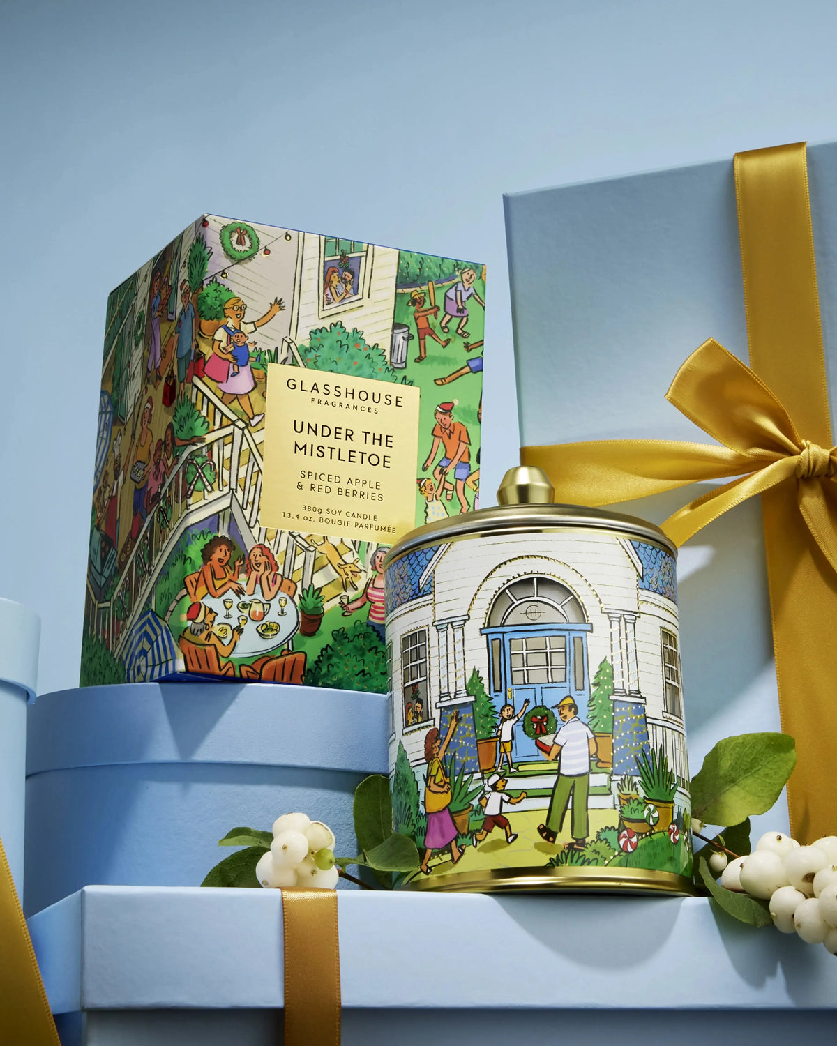 380g Candle - Under The Mistletoe-Christmas-Glasshouse-The Bay Room