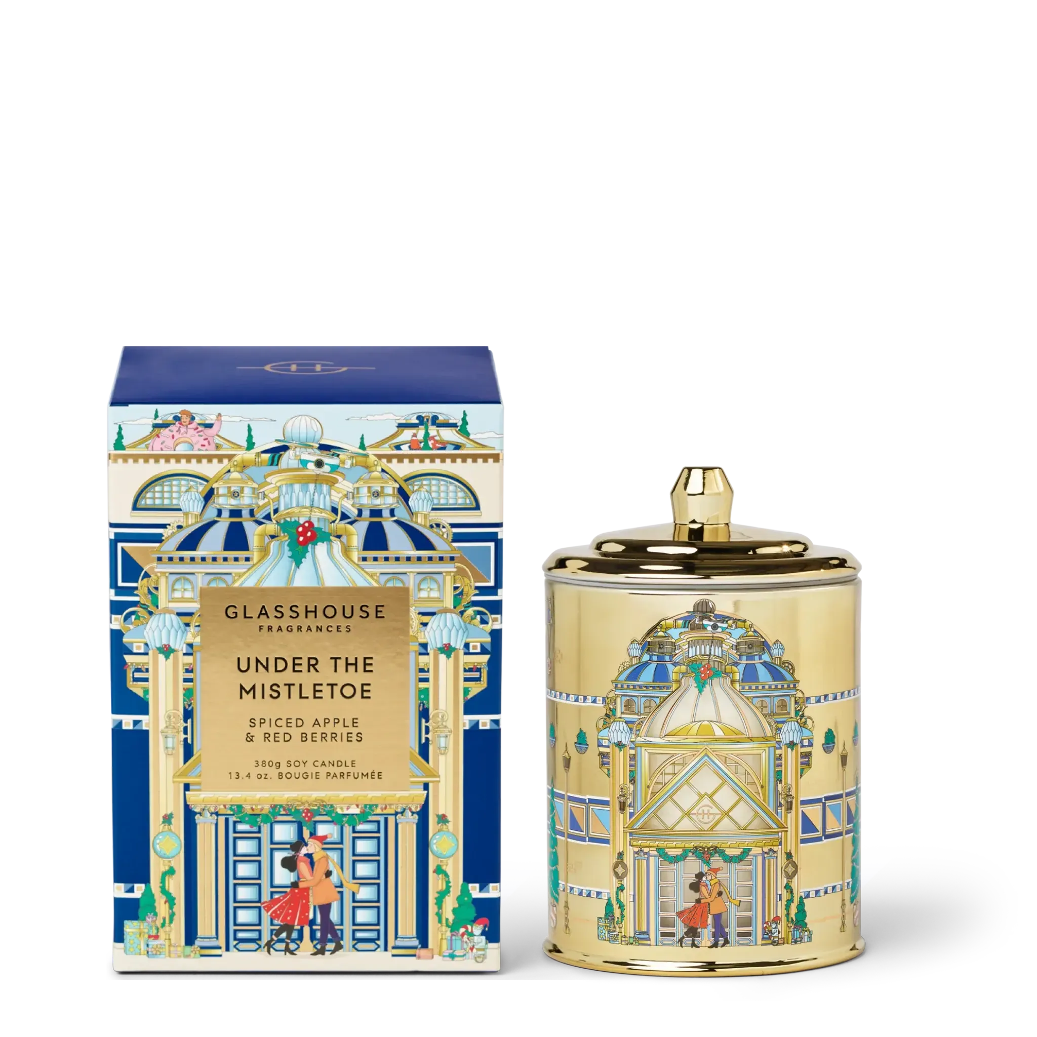 380g Candle - Under The Mistletoe-Christmas-Glasshouse-The Bay Room