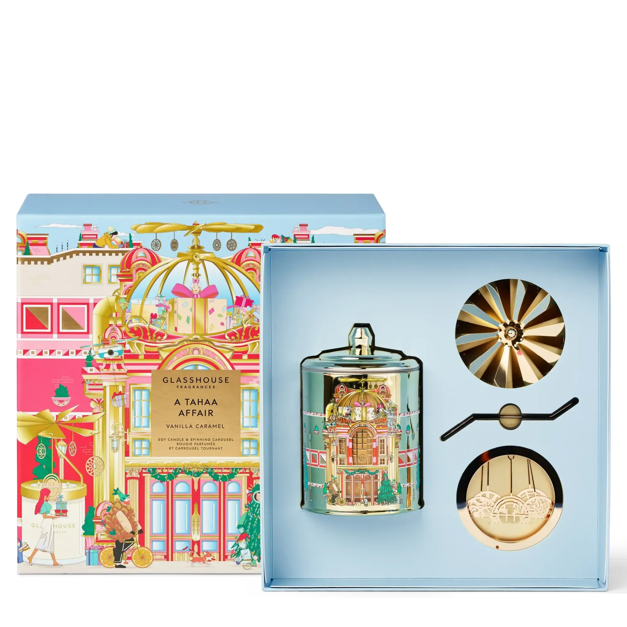 380g Candle with Spinning Carousel Gift Set - A Tahaa Affair-Christmas-Glasshouse-The Bay Room