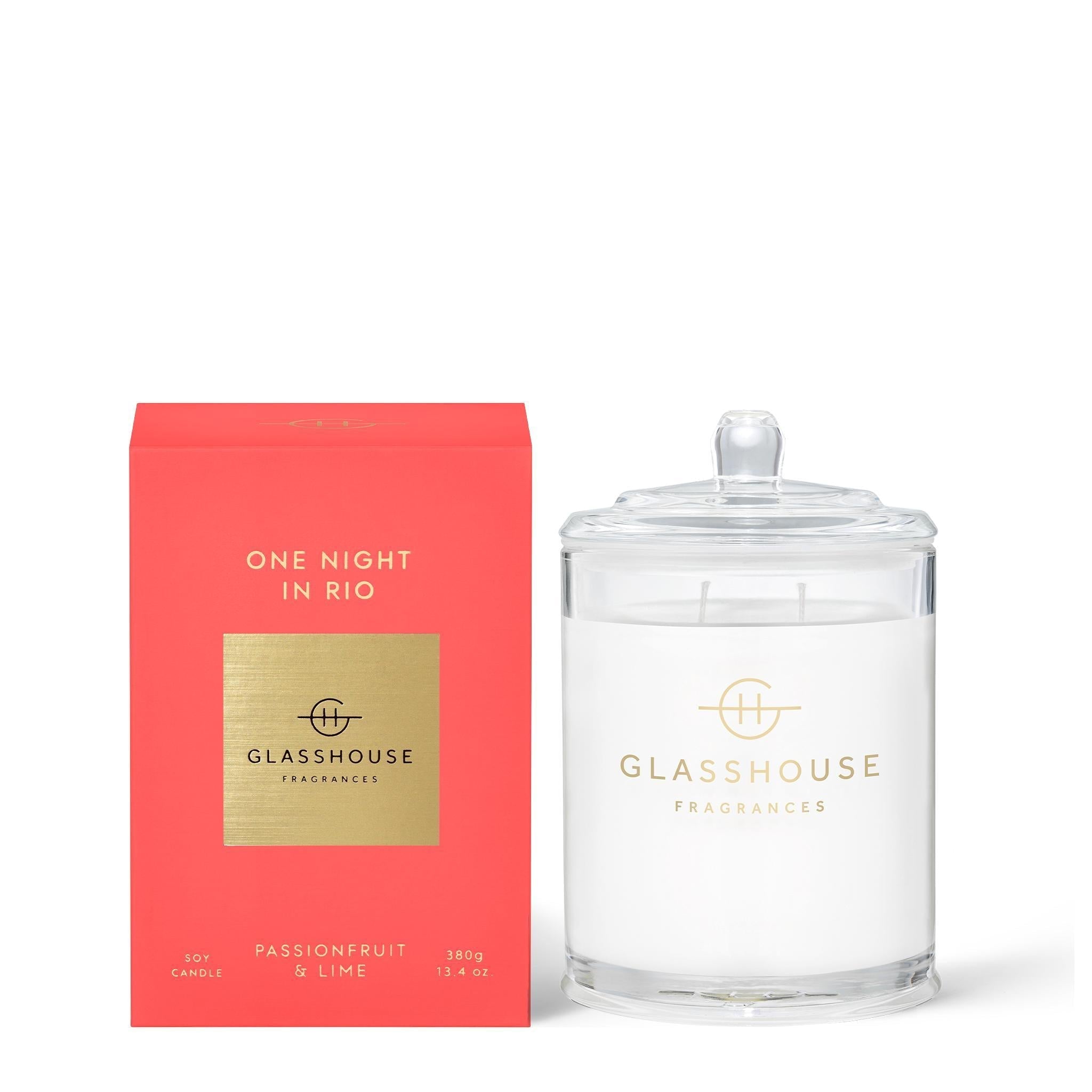 380g Soy Candle - Asst Fragrances-Candles & Fragrances-Glasshouse-One Night In Rio-The Bay Room