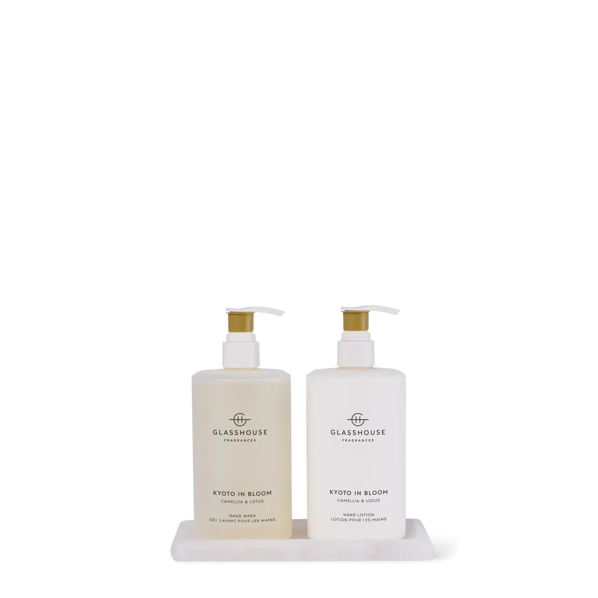450ml Hand Wash, Hand Lotion & Tray - Asst Fragrances-Candles & Fragrances-Glasshouse-The Bay Room