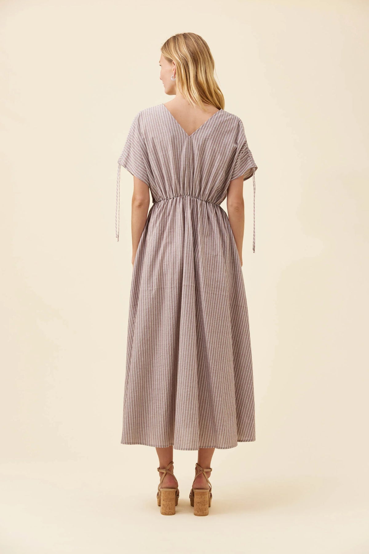 Lyndell Tie Maxi Dress - Taupe
