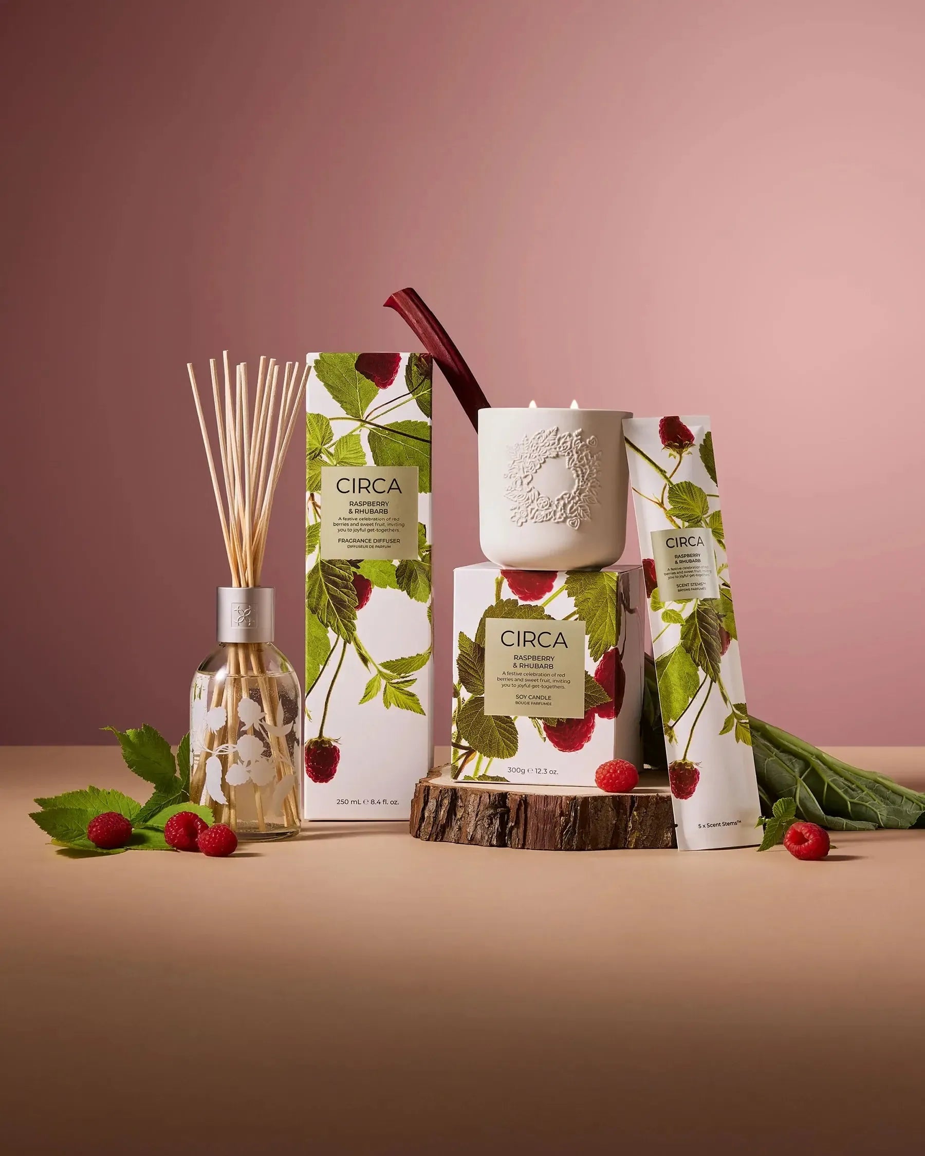 5 Replacement Scent Stems - Raspberry & Rhubarb-Christmas-Circa-The Bay Room