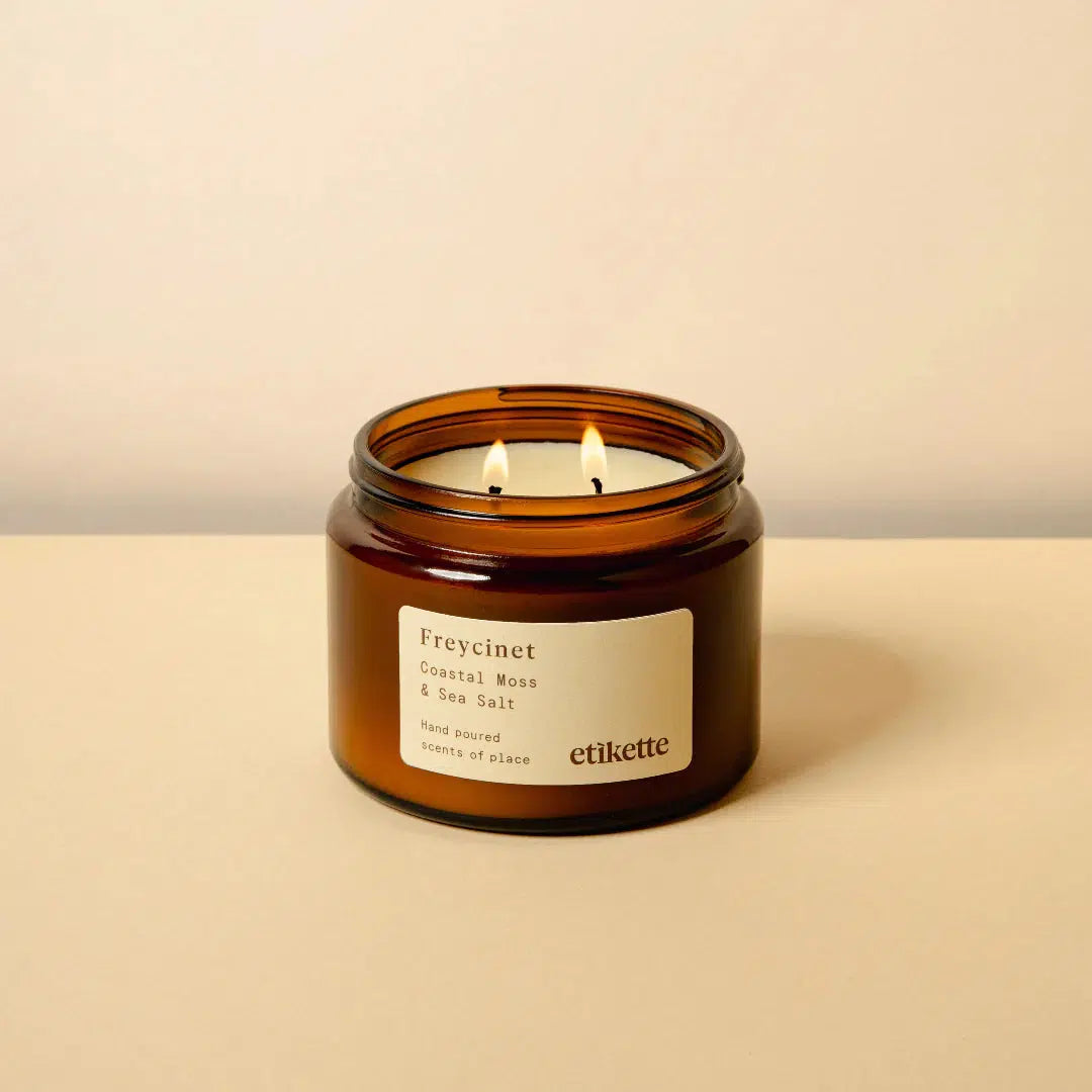 500ml Double Wick Soy Candle - Asst Fragrances-Candles & Fragrances-Etikette-Freycinet-The Bay Room
