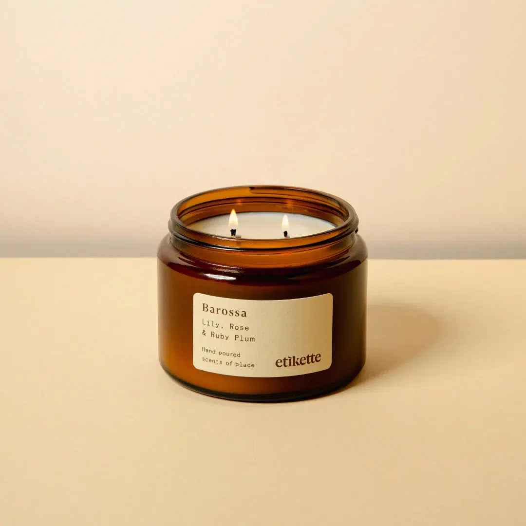 500ml Double Wick Soy Candle - Asst Fragrances-Candles & Fragrances-Etikette-Barossa-The Bay Room