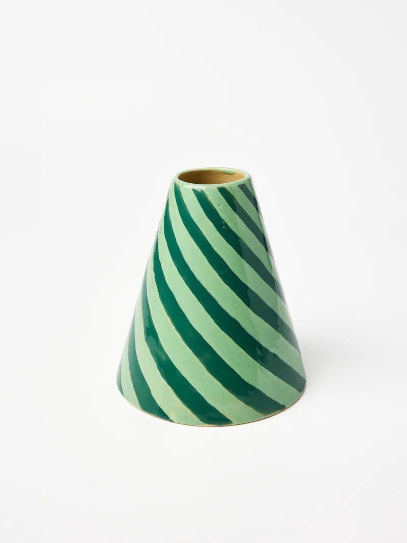 Jester Vase Mint Swirl