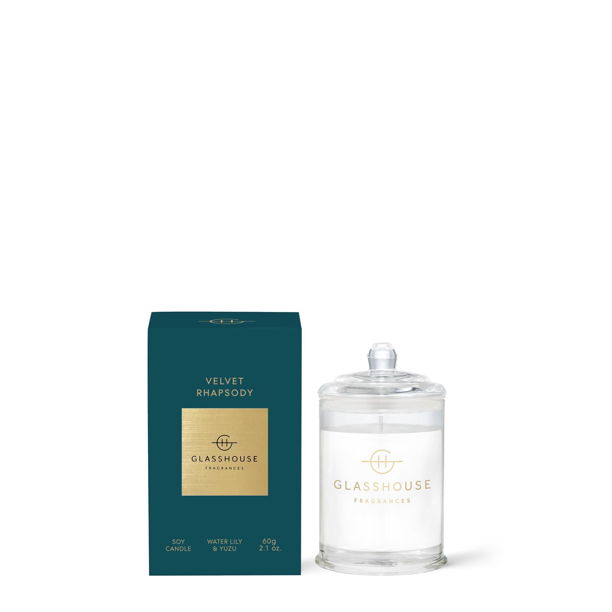 60g Soy Candle - Asst Fragrances-Candles & Fragrances-Glasshouse-Velvet Rhapsody-The Bay Room
