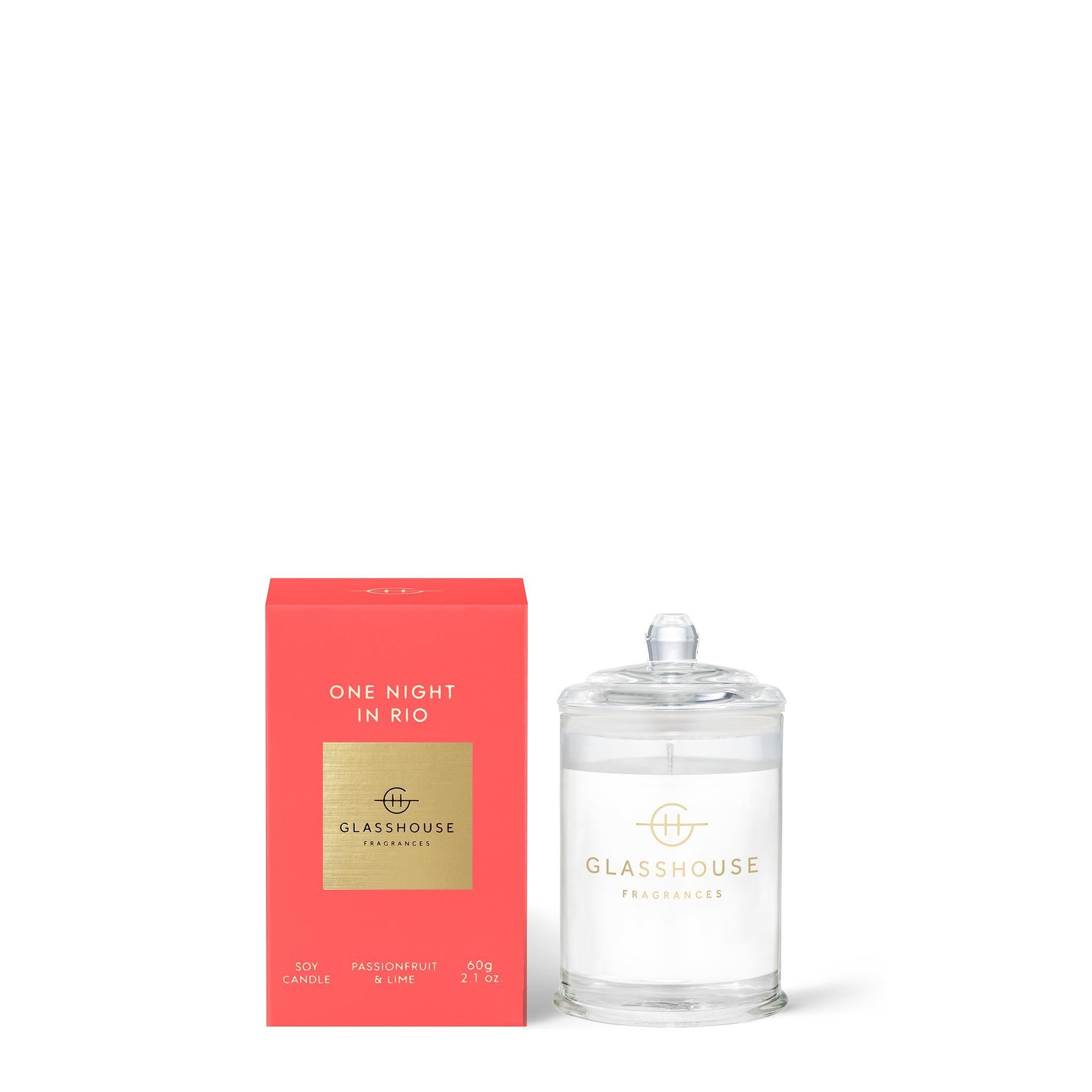 60g Soy Candle - Asst Fragrances-Candles & Fragrances-Glasshouse-One Night In Rio-The Bay Room