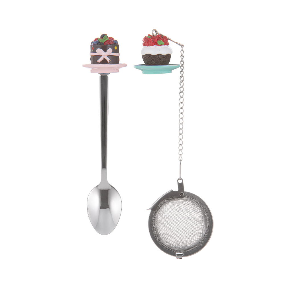 Sweet Moments Tea Spoon & Filter Set