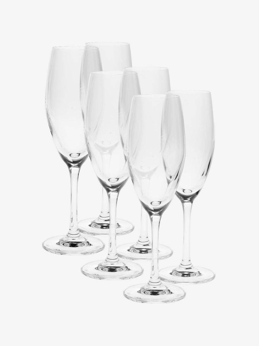 6pce Champagne Flute Set Frankie Clear-Dining & Entertaining-Hottie-The Bay Room