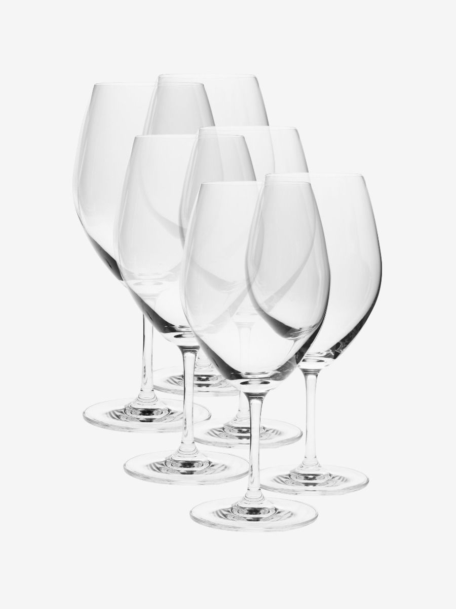 6pce Red Wine Glass Set Frankie Clear-Dining & Entertaining-Hottie-The Bay Room
