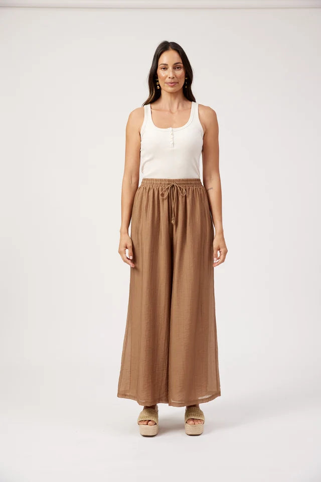 Kenya Palazzo Pant - Wheat