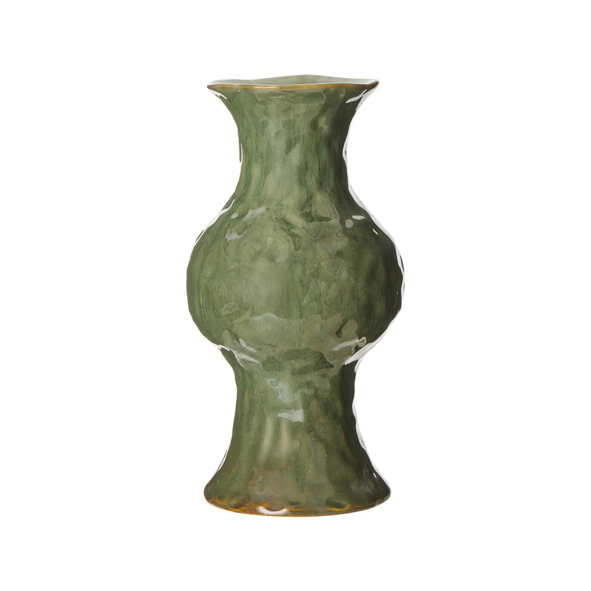 Elara Vase 18x18x35cm Reactive Soft Green