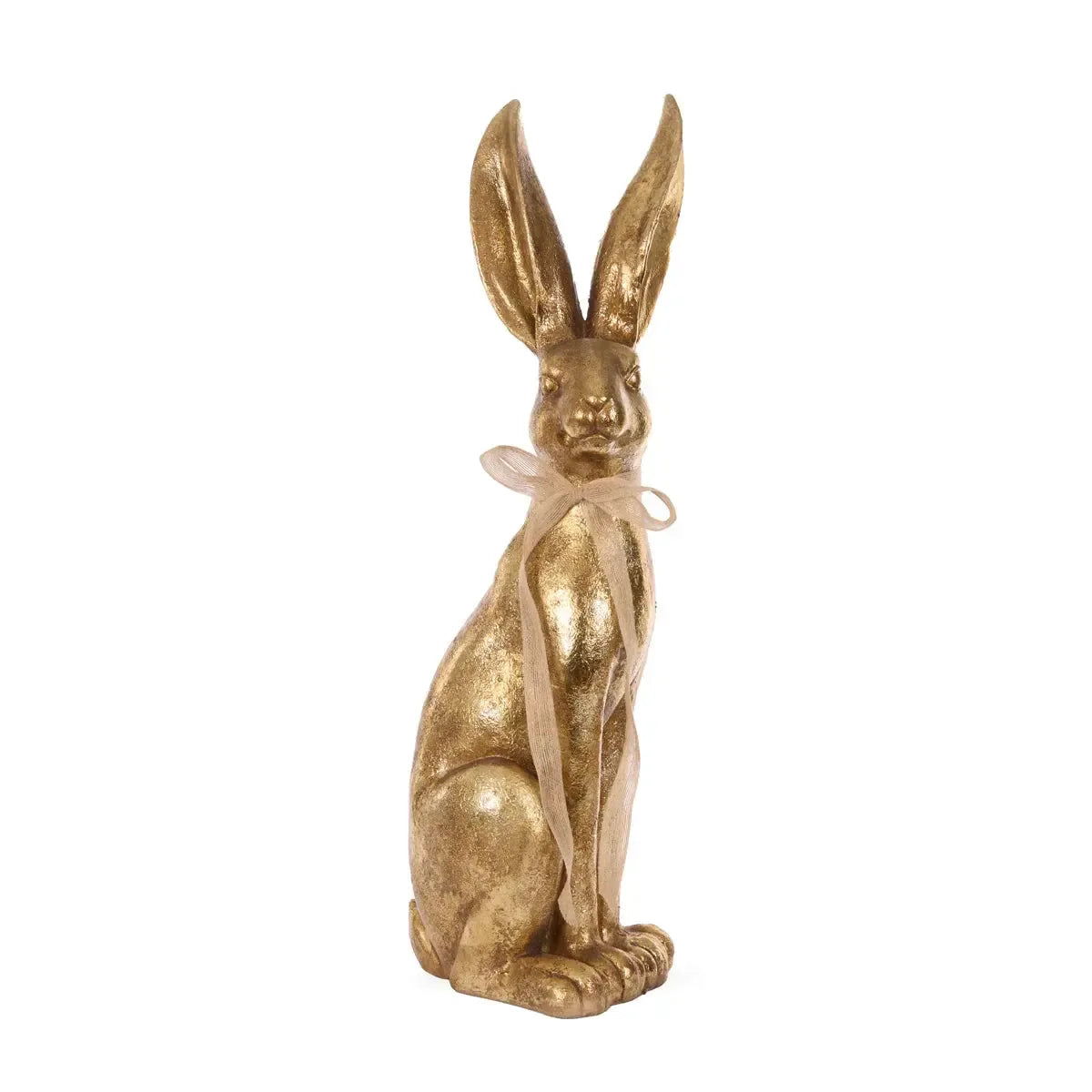 81.5cm Gilded Hare with Bow-Easter-Holly & Ivy-The Bay Room