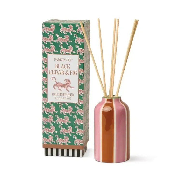 A Dopo 118ml Handpainted Diffuser Black Cedar & Fig-Candles & Fragrances-Paddywax-The Bay Room