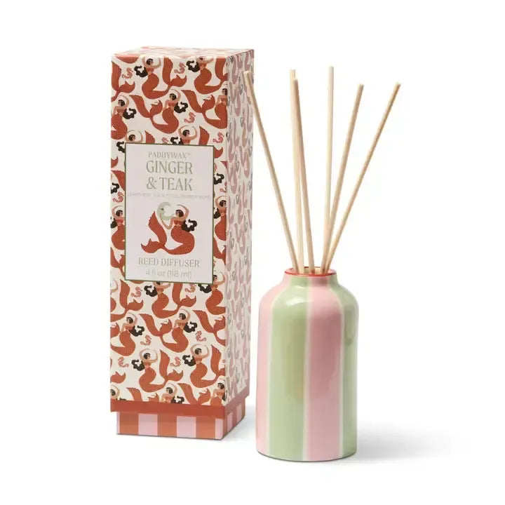A Dopo 118ml Handpainted Diffuser - Ginger & Teak-Candles & Fragrances-Paddywax-The Bay Room