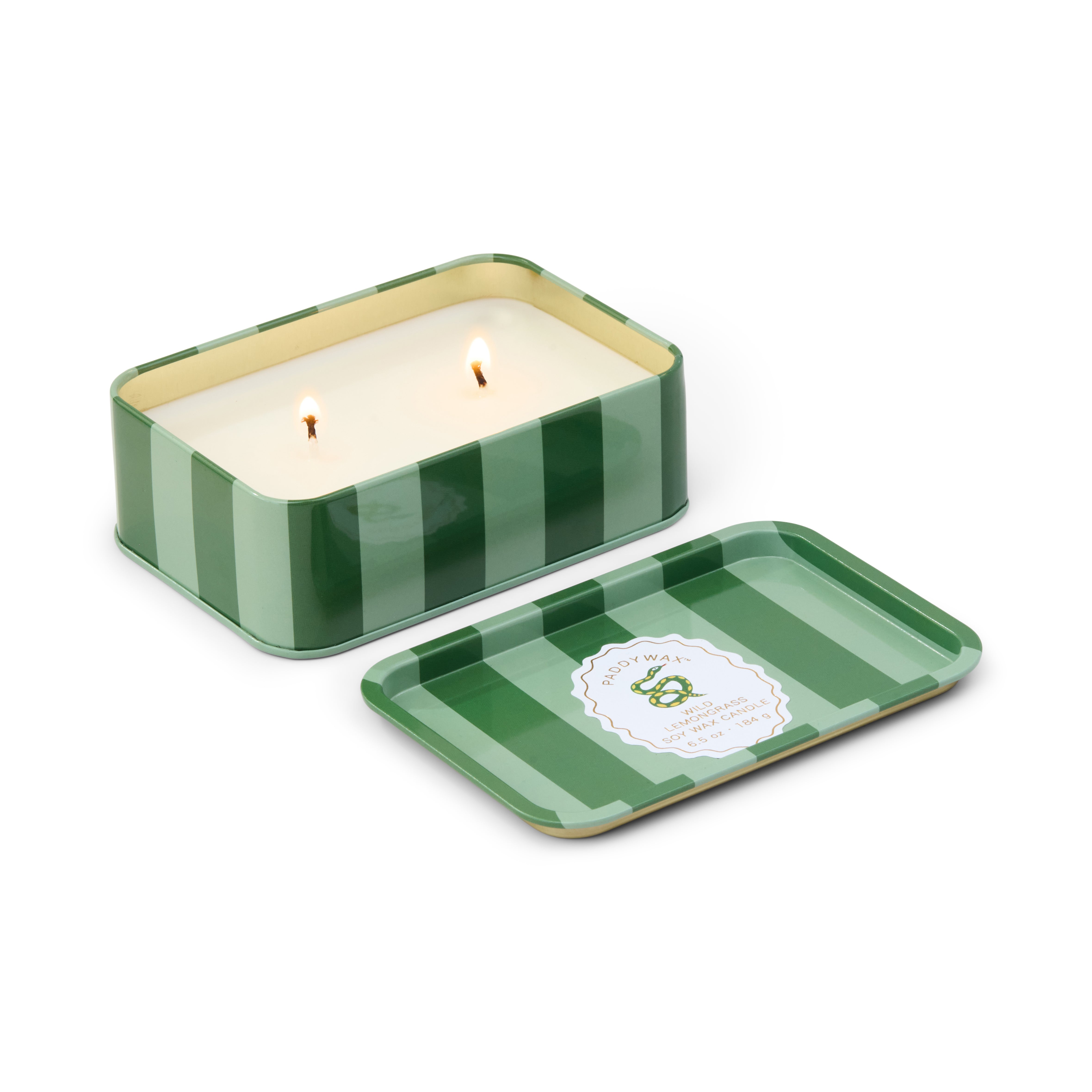 A Dopo 184g Printed Tin - Snake - Wild Lemongrass-Candles & Fragrances-Paddywax-The Bay Room