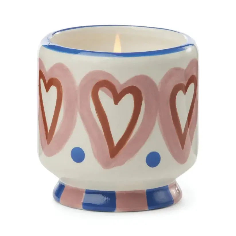A Dopo 226g Hearts Ceramic Candle - Rosewood Vanilla Boxed-Candles & Fragrances-Paddywax-The Bay Room