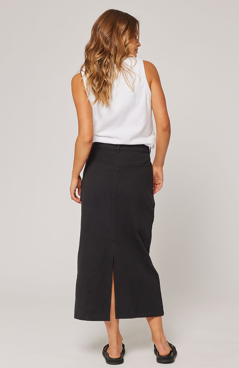 Abbie Skirt - Washed Black-Skirts-Cartel & Willow-The Bay Room