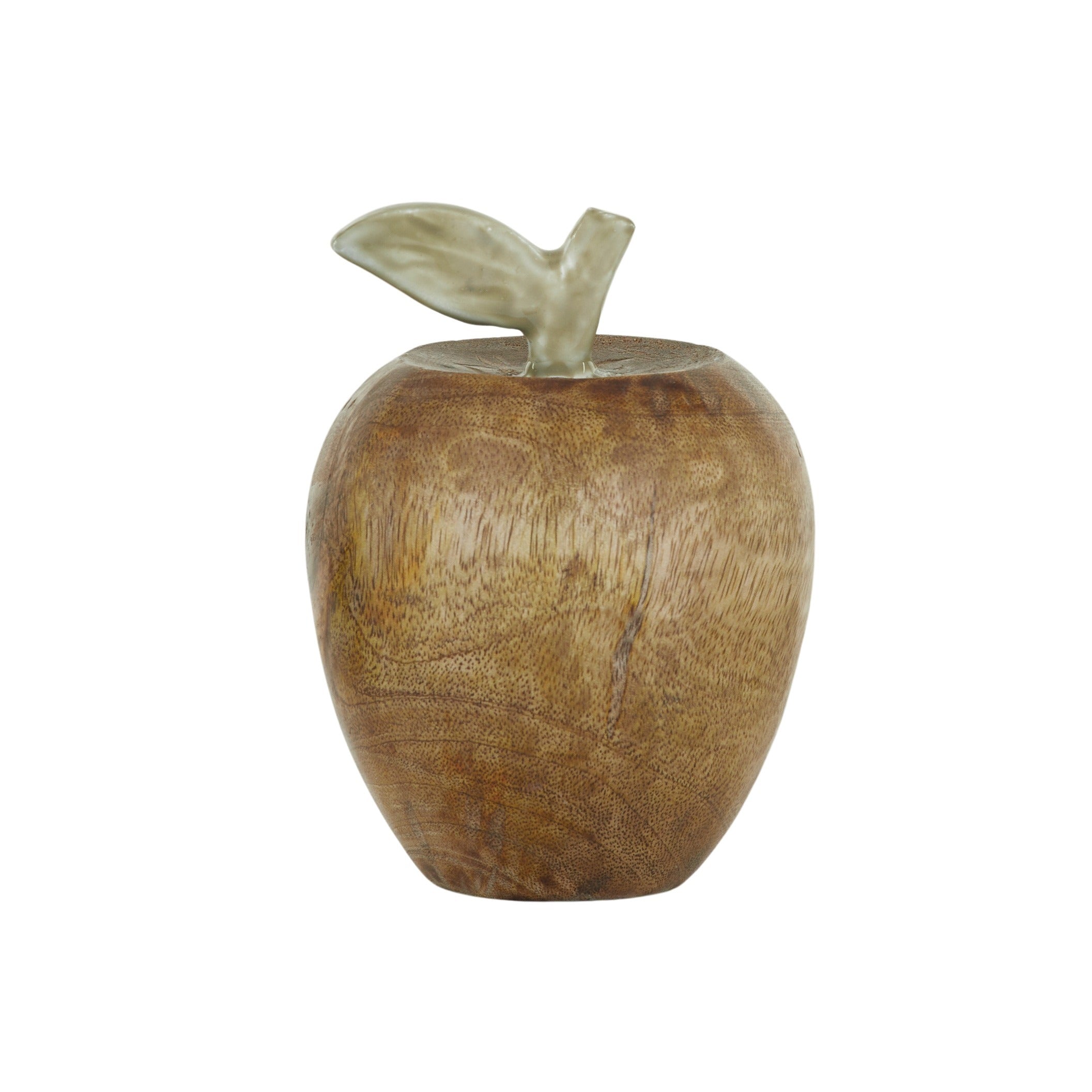 Abel Wood Sculpture 10x13cm Natural/Olive-Decor Items-Coast To Coast Home-The Bay Room