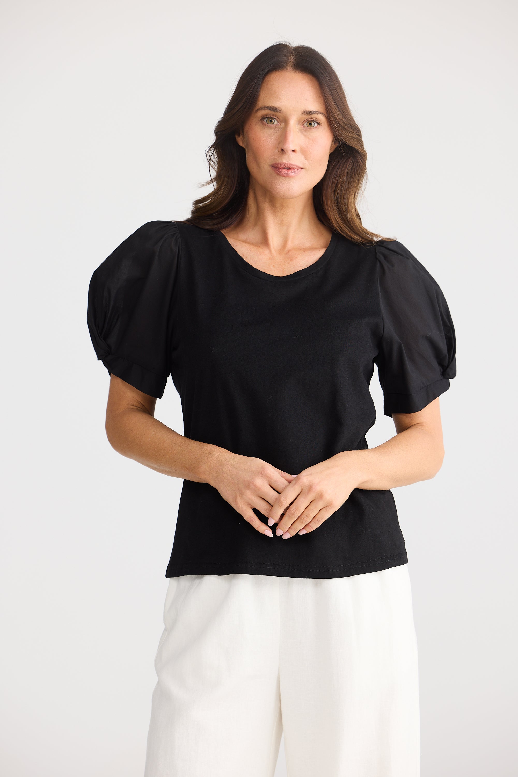 Abigail Tee - Black-Tops-Brave & True-The Bay Room