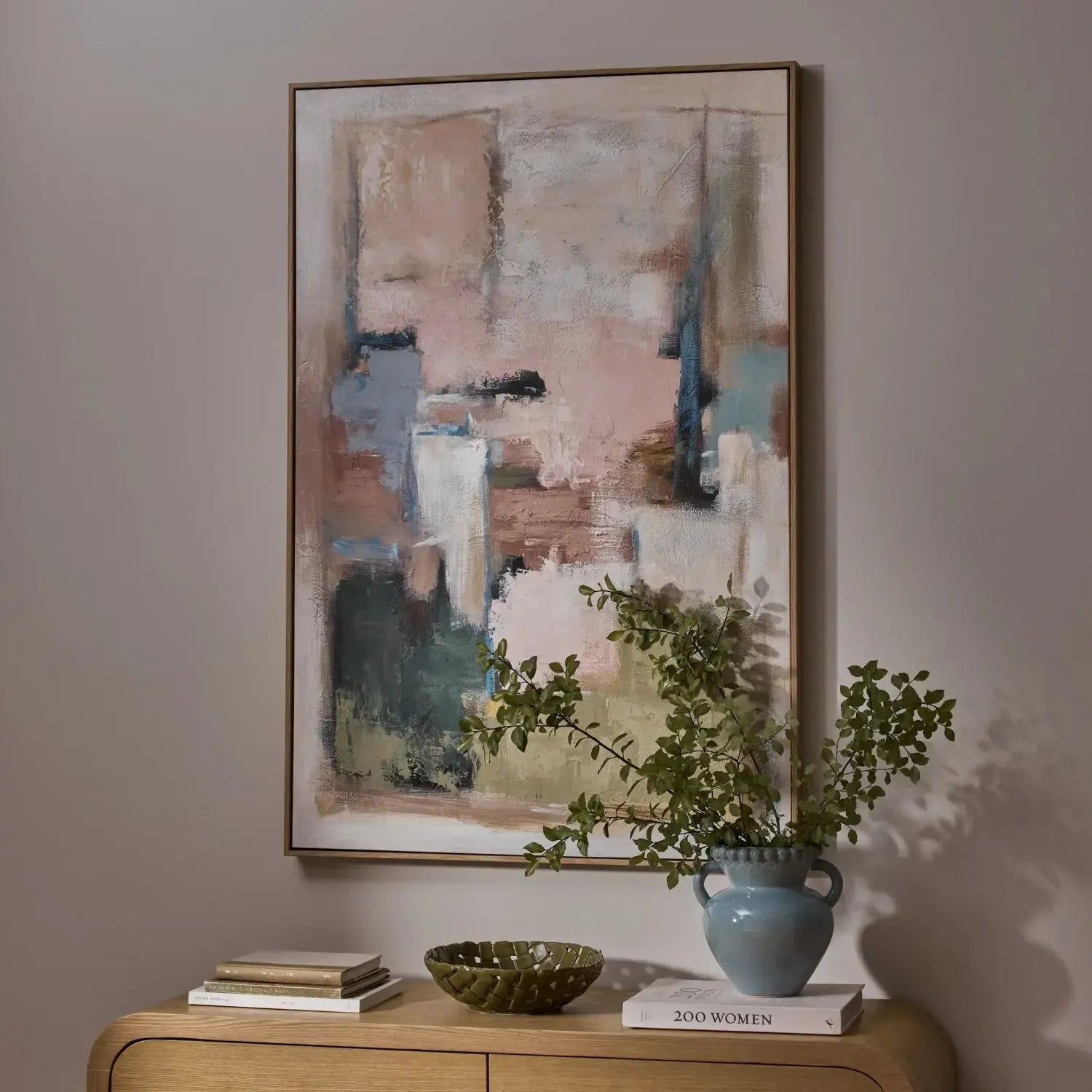 Abstract Rust/Green Wall Decor 80cm-Wall Decor-Madras Link-The Bay Room