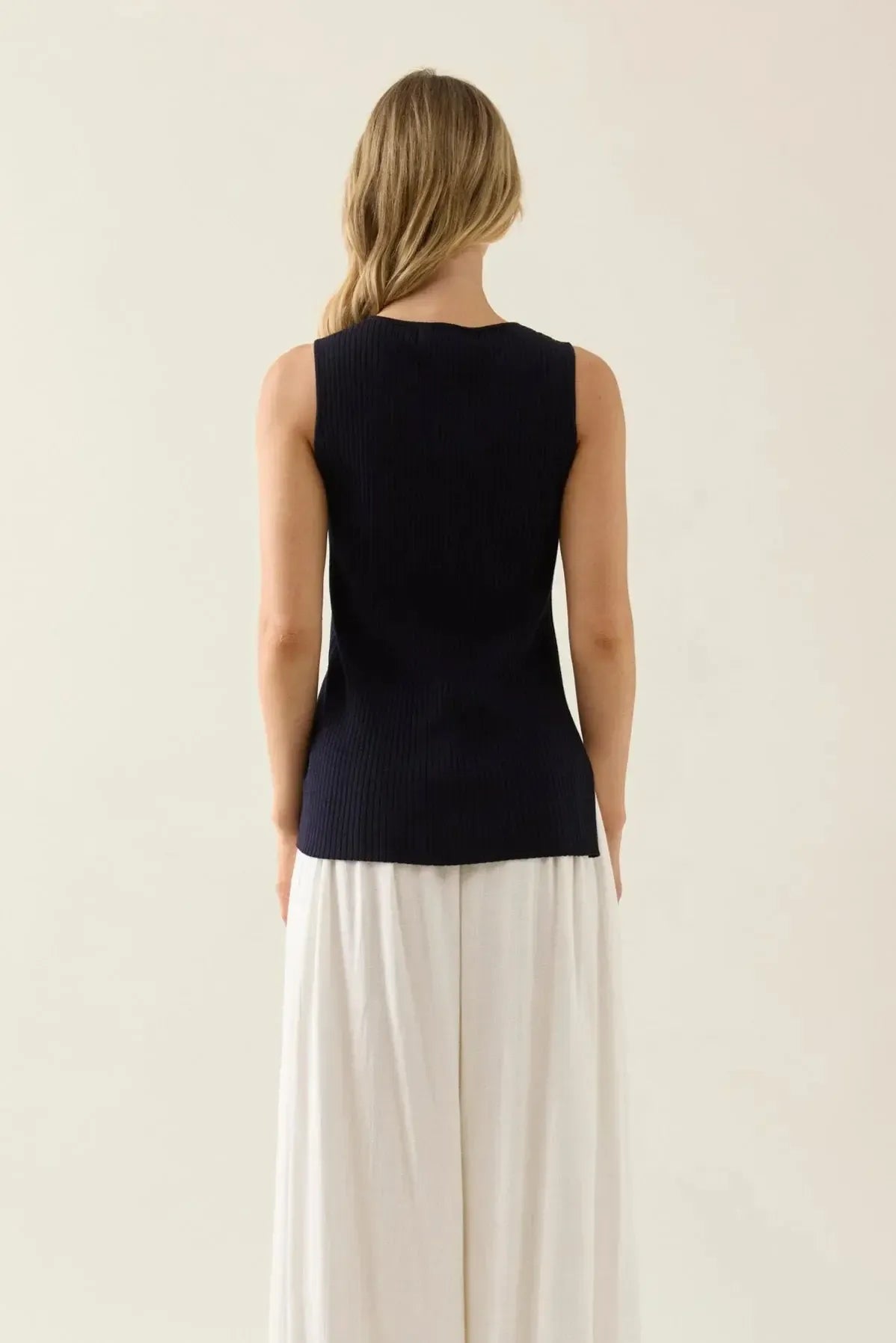 Adele Split Tank - Navy-Isle Of Mine-The Bay Room