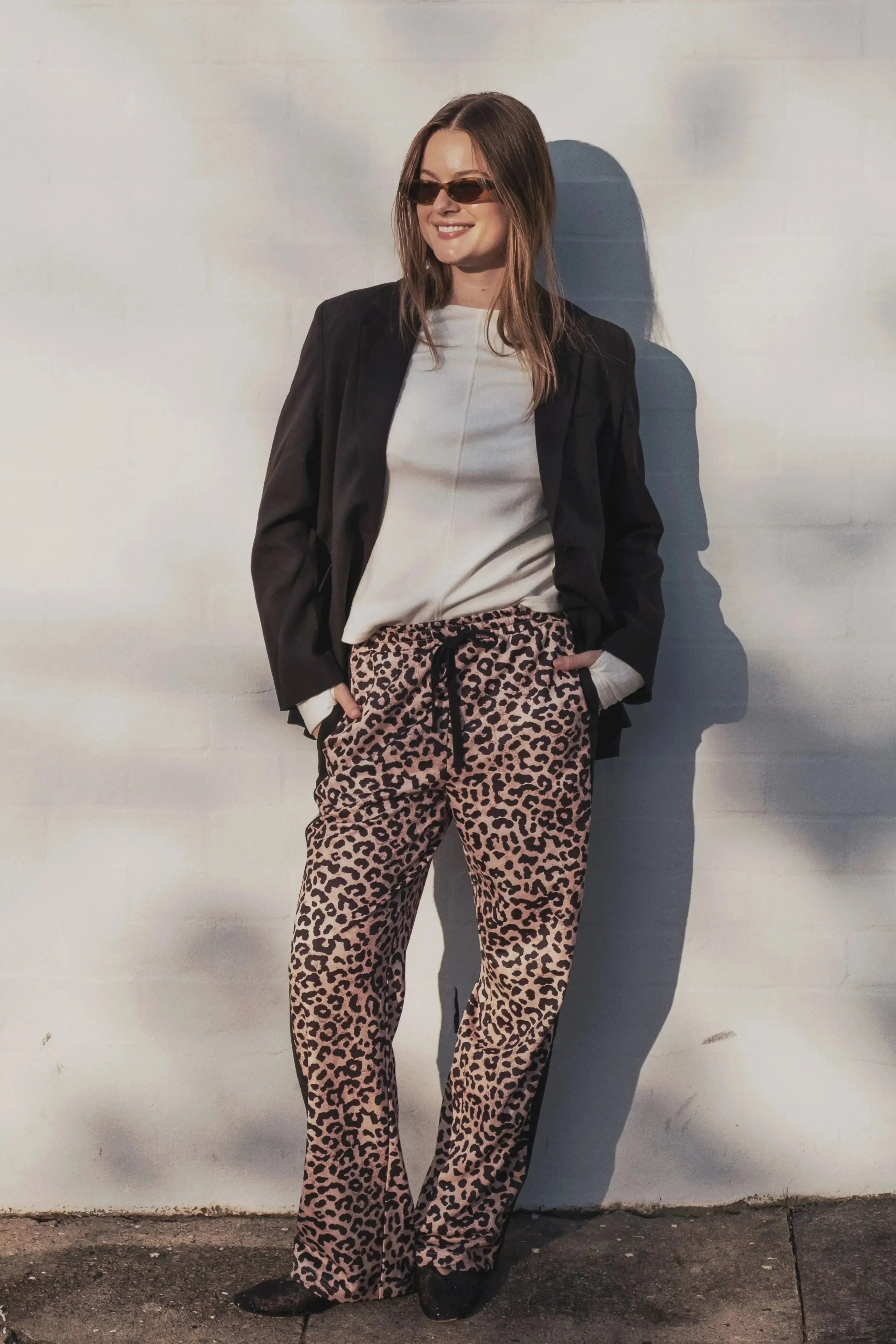 Adeline Pant - Neutral Leopard-Pants-Cartel & Willow-The Bay Room