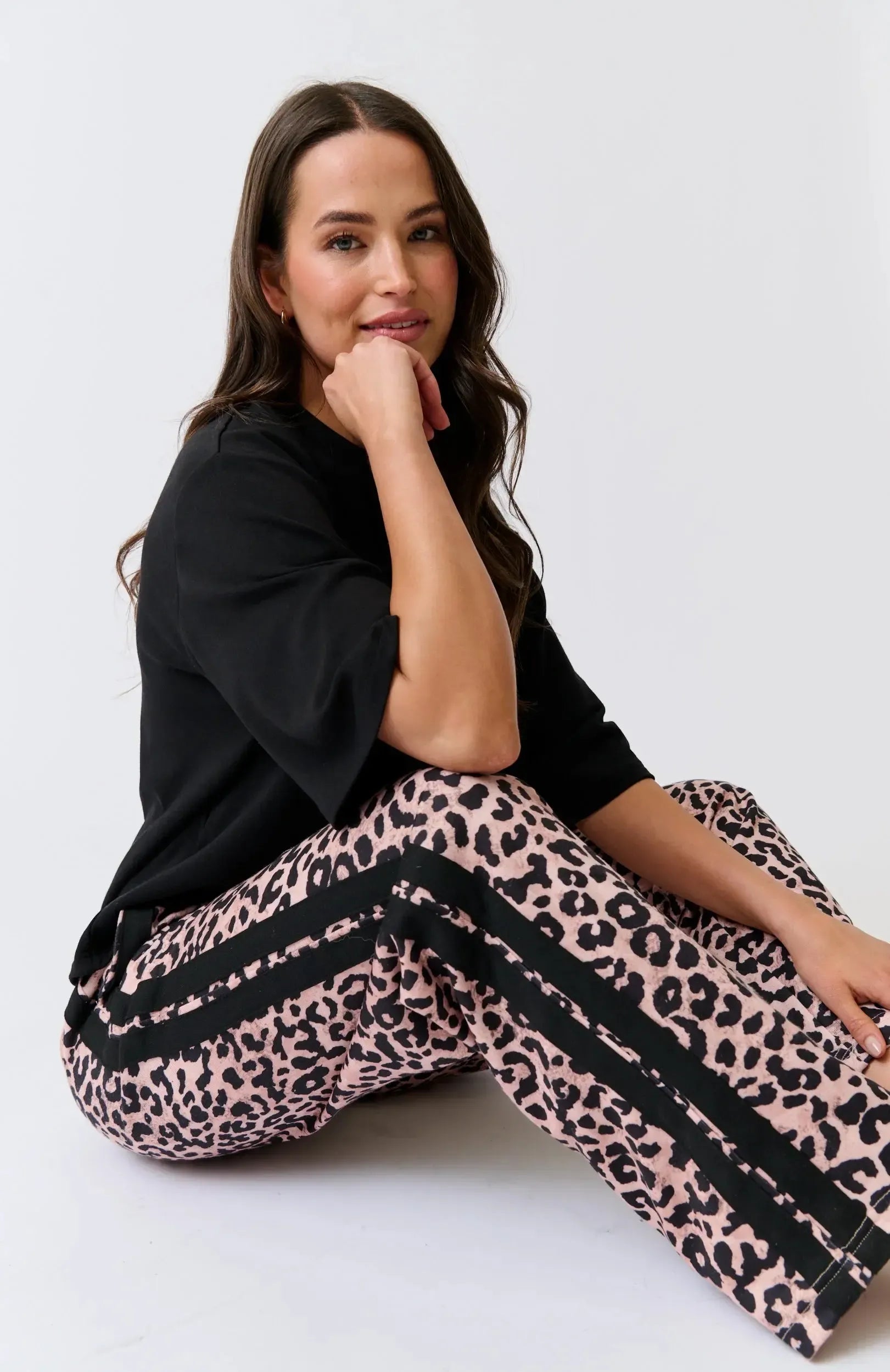 Adeline Pant - Neutral Leopard-Pants-Cartel & Willow-The Bay Room