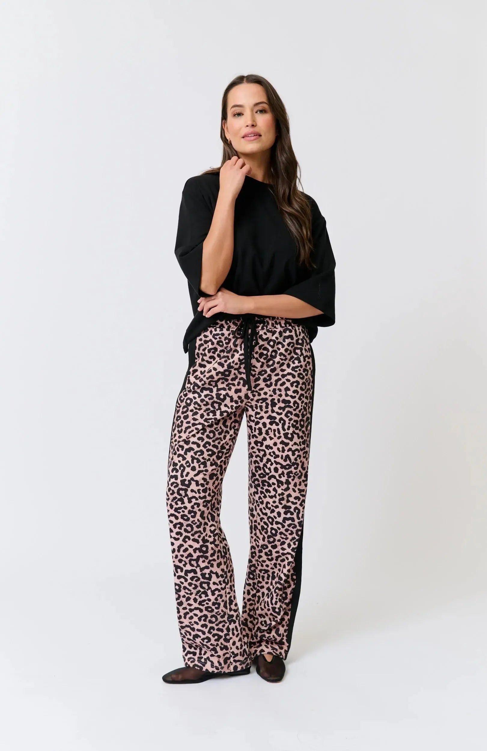 Adeline Pant - Neutral Leopard-Pants-Cartel & Willow-The Bay Room