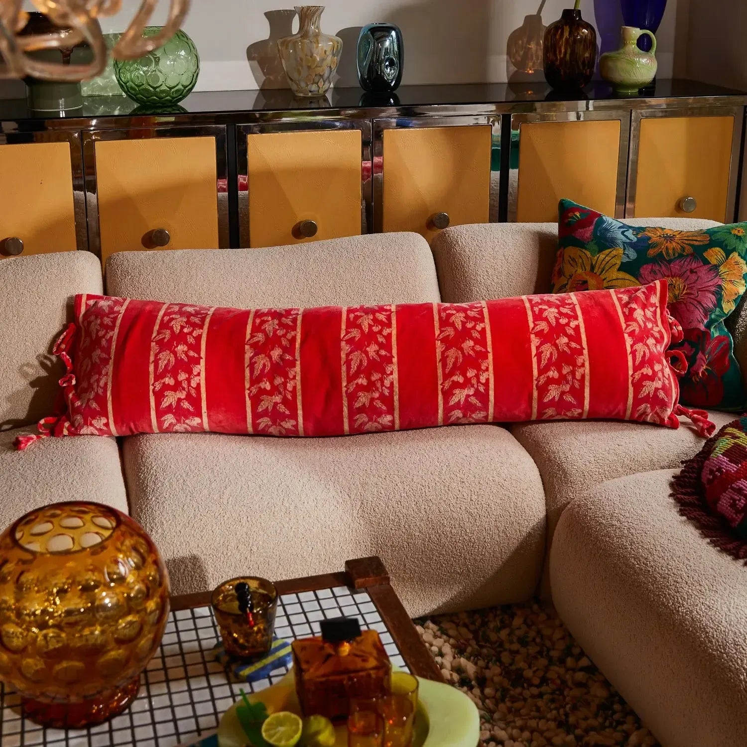 Agata Velvet Lumbar Cushion-Soft Furnishings-Sage & Clare-The Bay Room